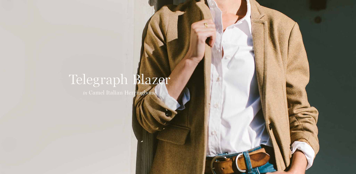The Telegraph Blazer in Camel Italian Herringbone