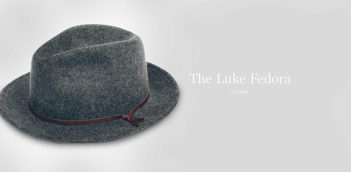 The Luke Fedora in Grey
