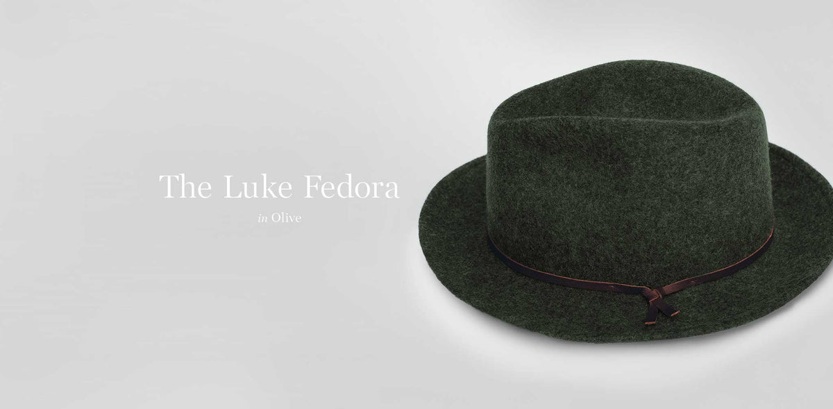 The Luke Fedora in Olive