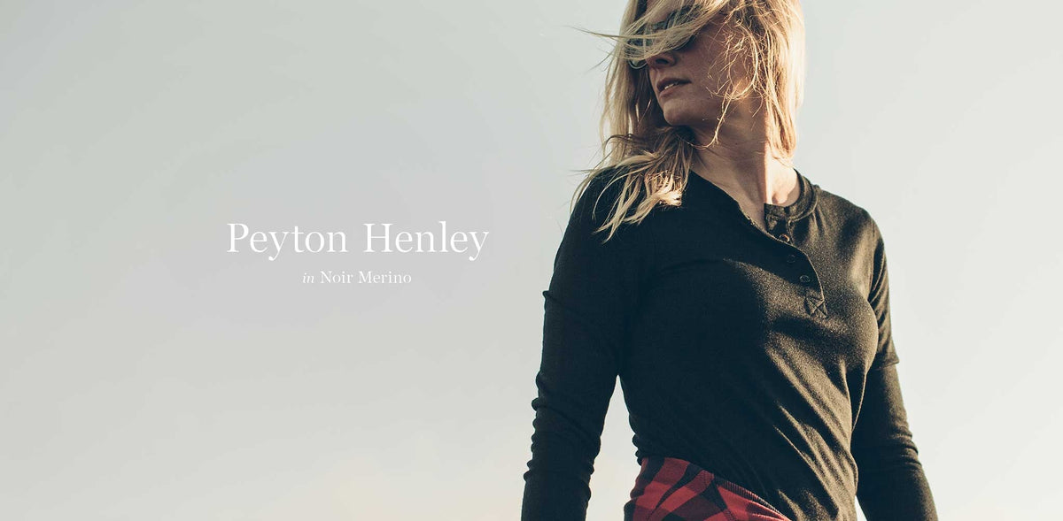 The Peyton Henley in Noir Merino
