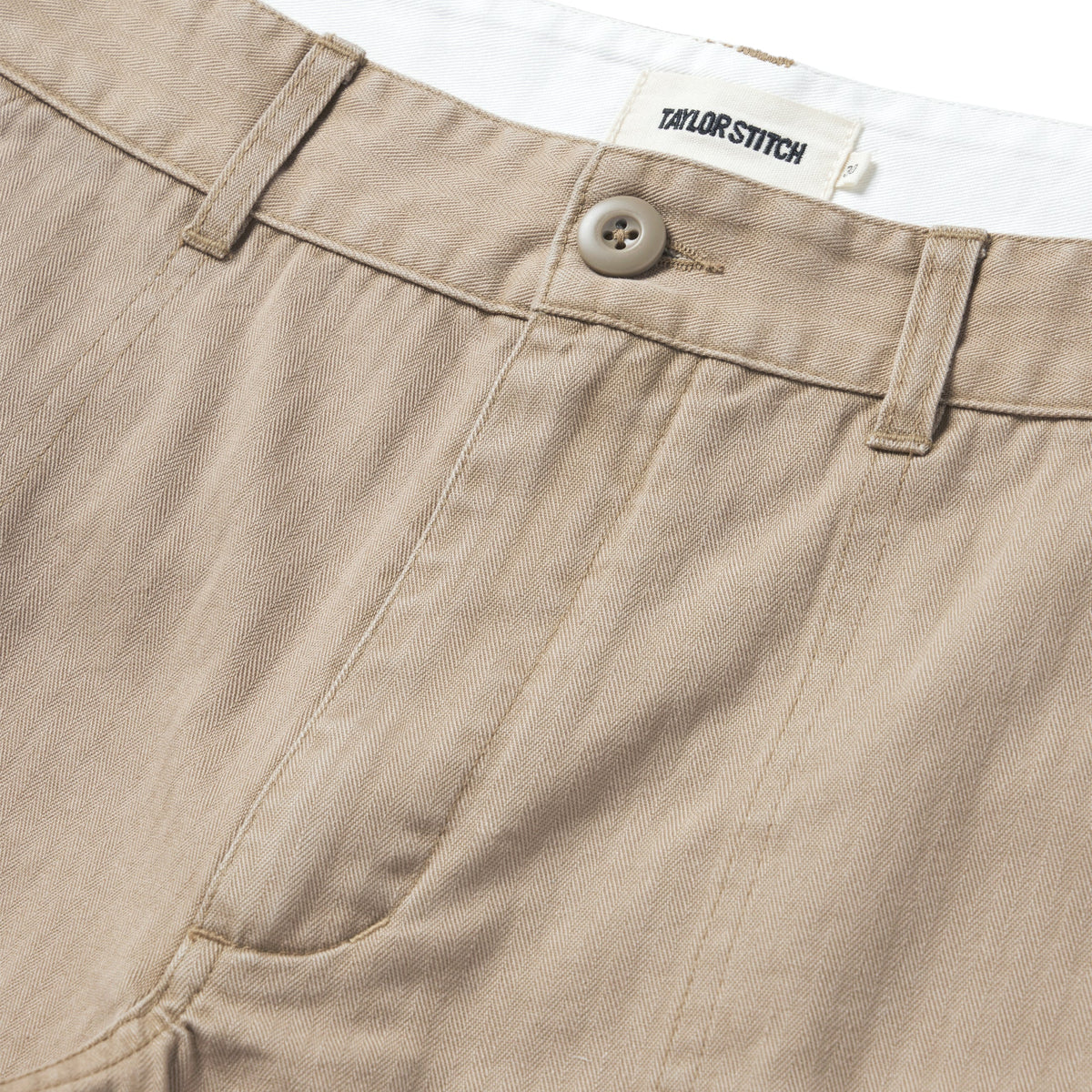 The Trail Short in Khaki Herringbone