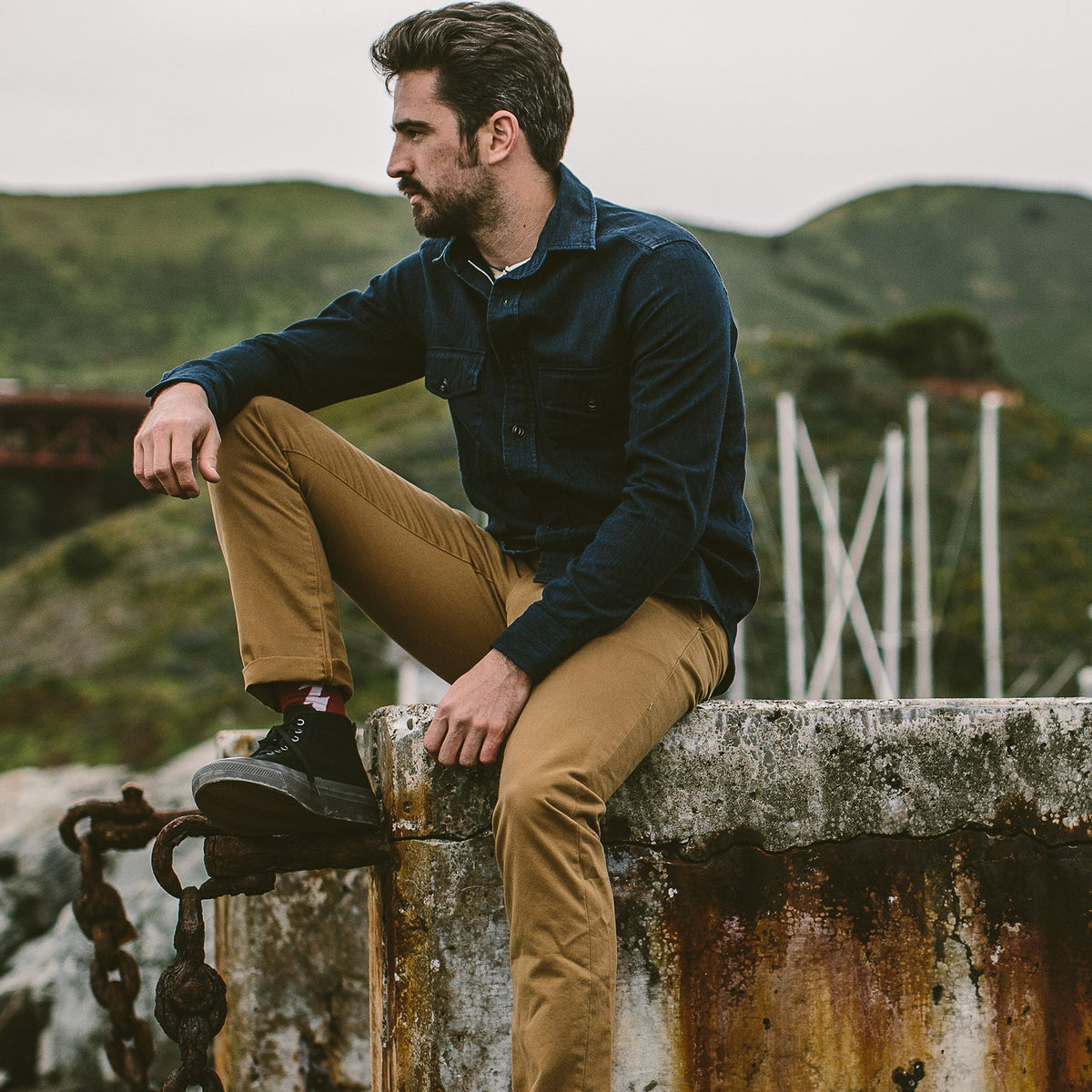 The Maritime Shirt Jacket in Sea Washed Indigo