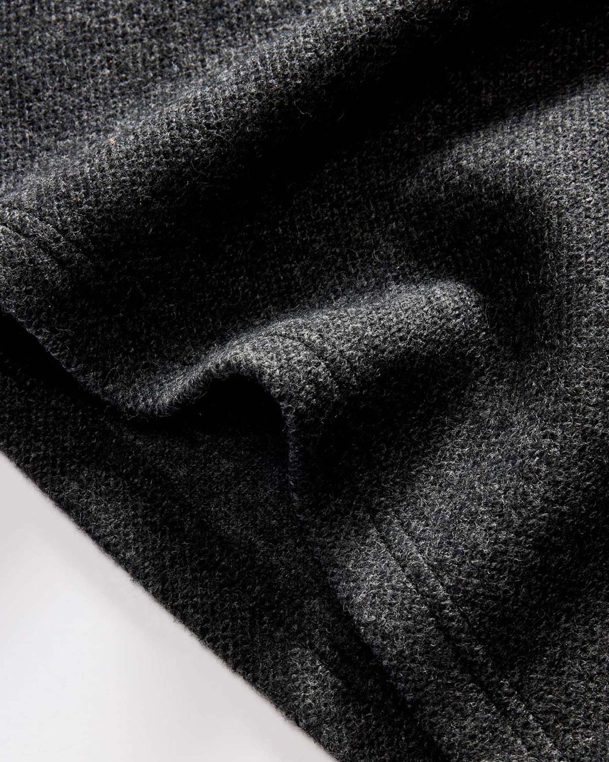 The Evans Crew in Charcoal Birdseye Wool