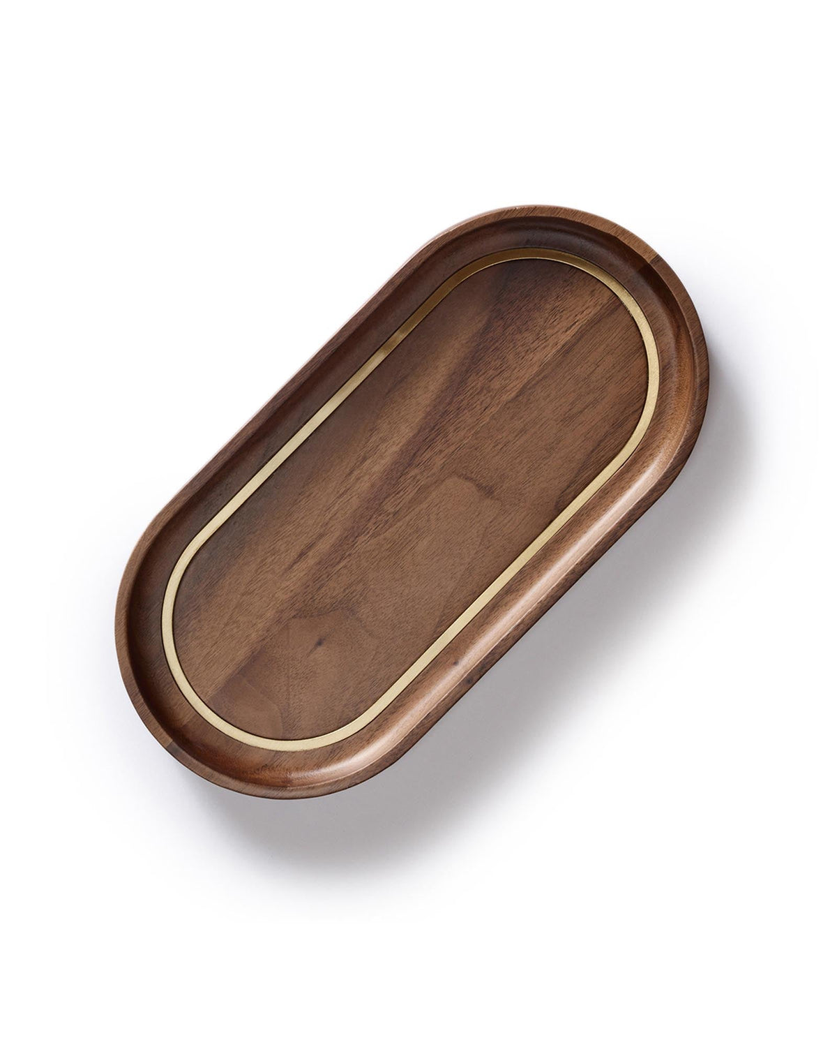The Valet Tray in Walnut and Brass