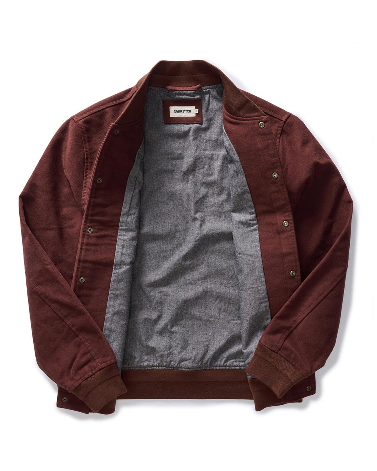 The Campus Jacket in Burgundy Moleskin