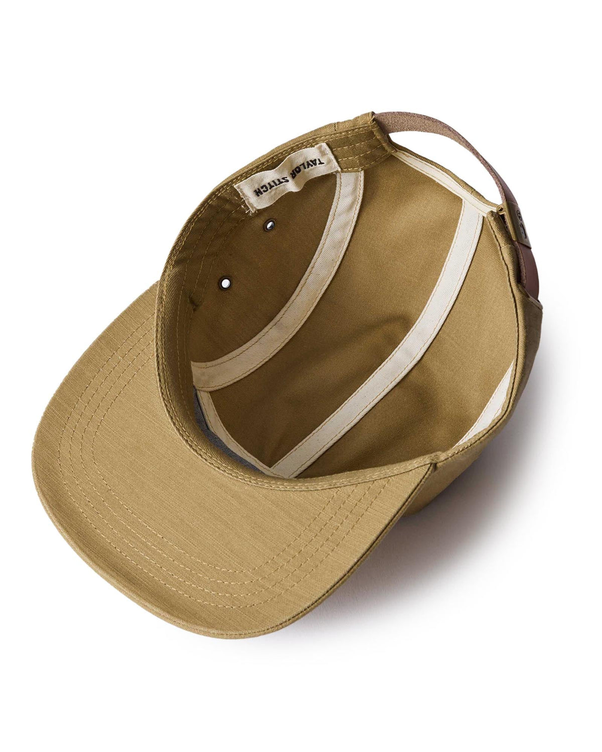 The 5-Panel Cap in Khaki Reverse Sateen