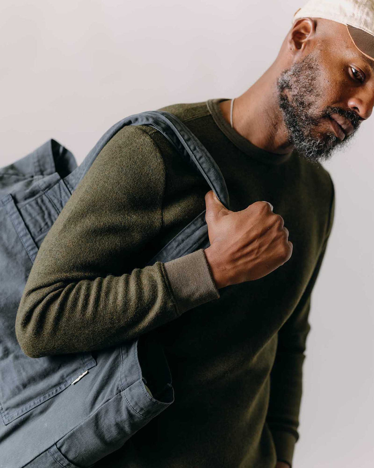The Evans Crew in Forest Birdseye Wool