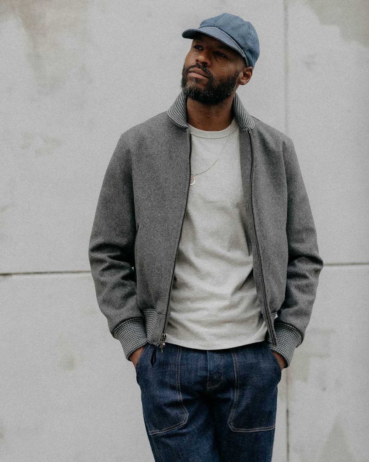 The Golden Bear Bomber in Heather Graphite