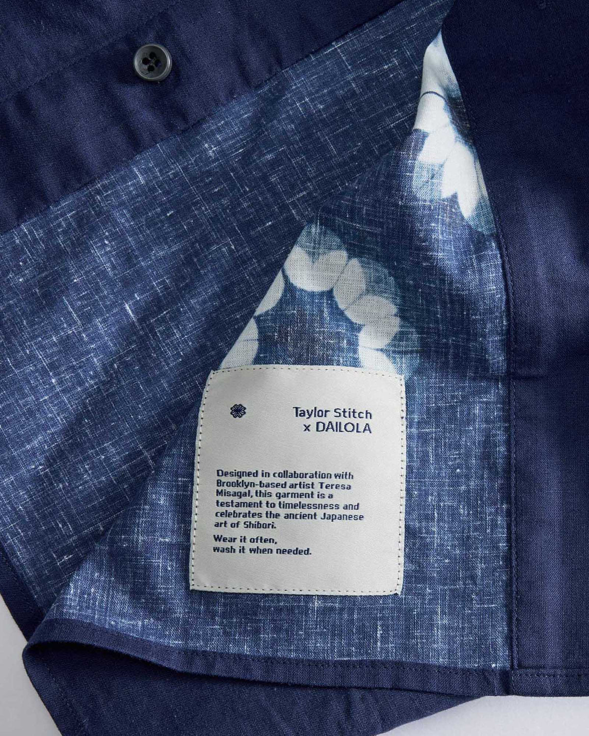 The Davis Shirt in Dark Navy Geo
