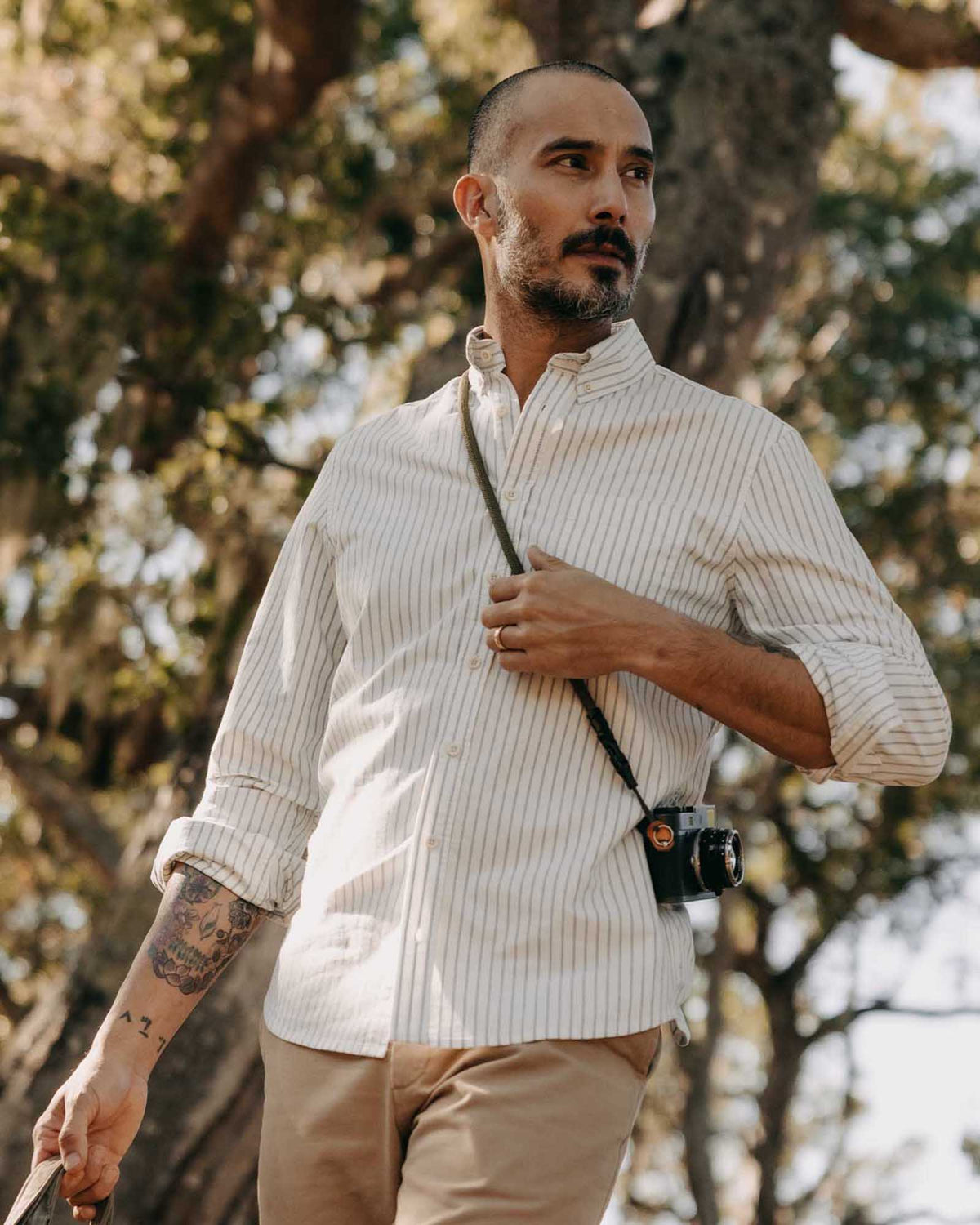 The Jack in White Stripe Oxford