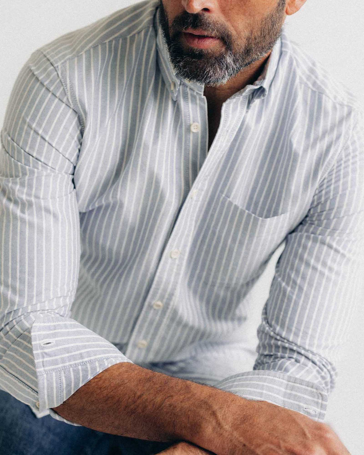 The Jack in Blue Sky Stripe Oxford