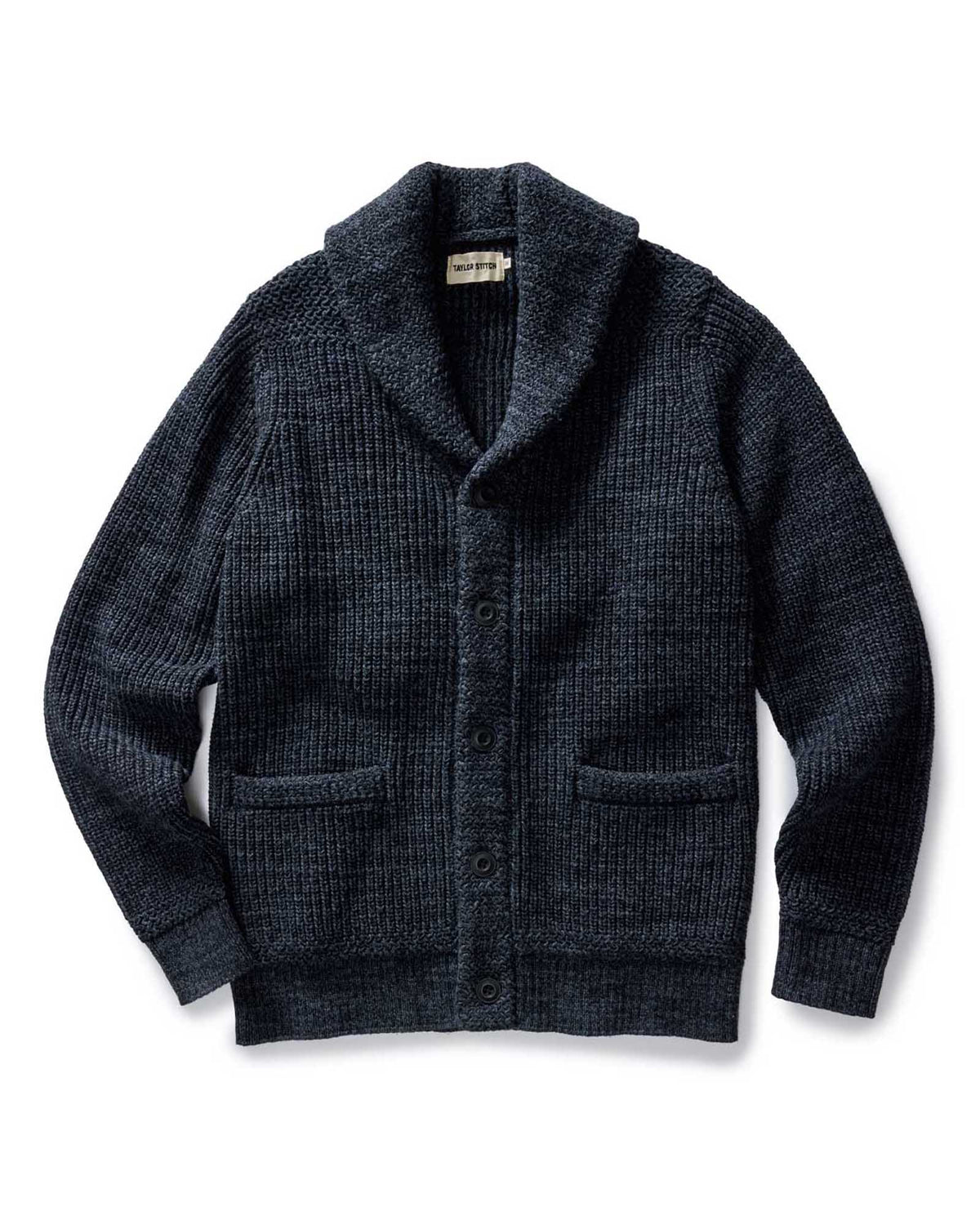 The Mariner Shawl Cardigan in Ink Slub