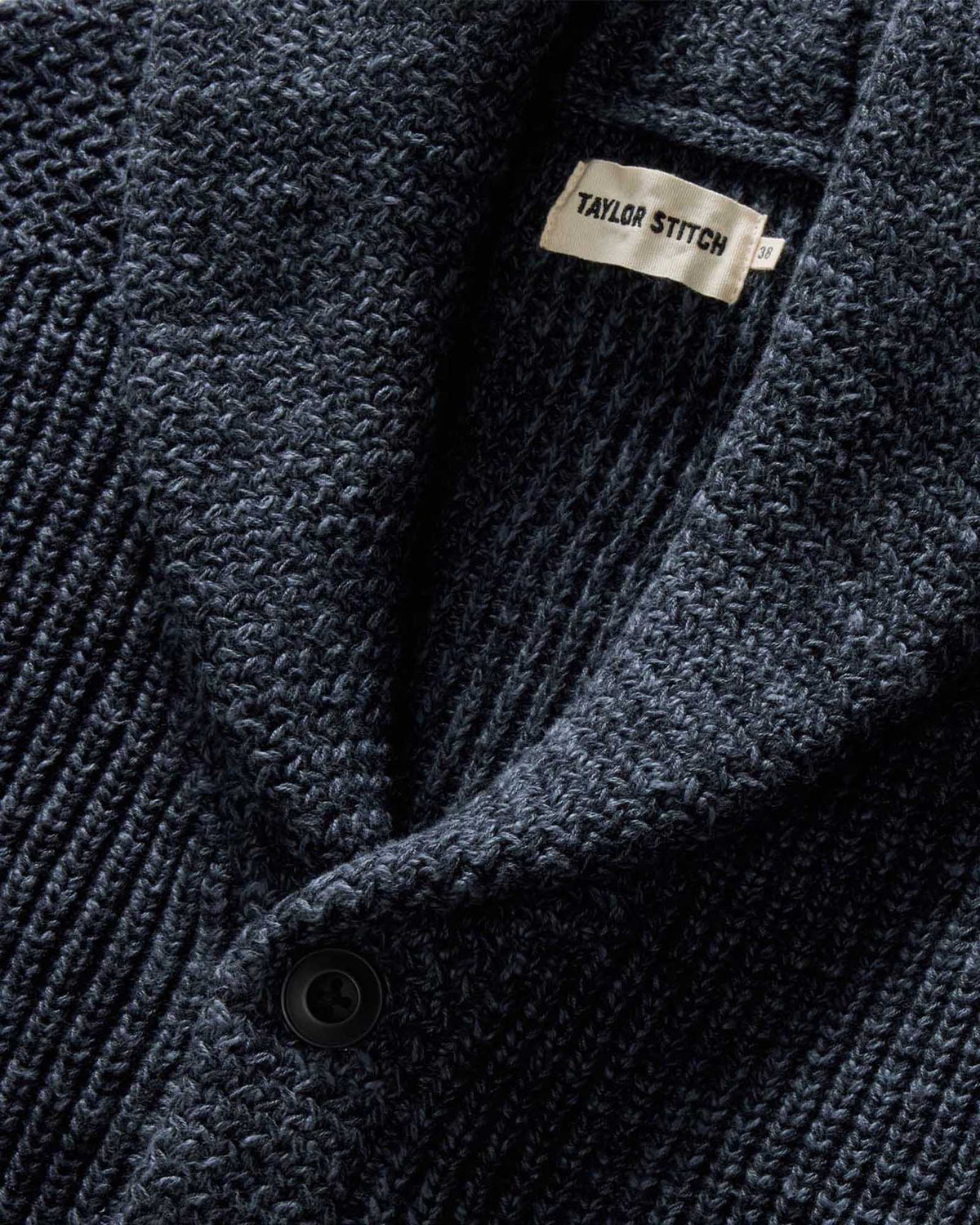 The Mariner Shawl Cardigan in Ink Slub