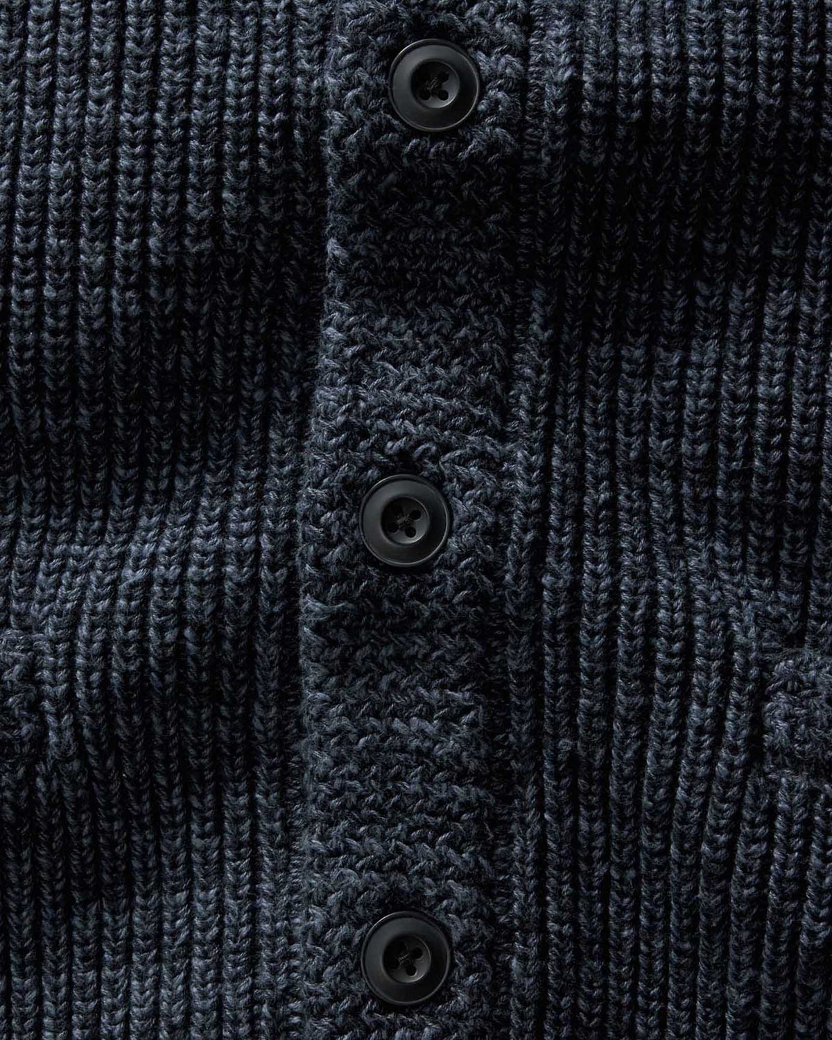 The Mariner Shawl Cardigan in Ink Slub