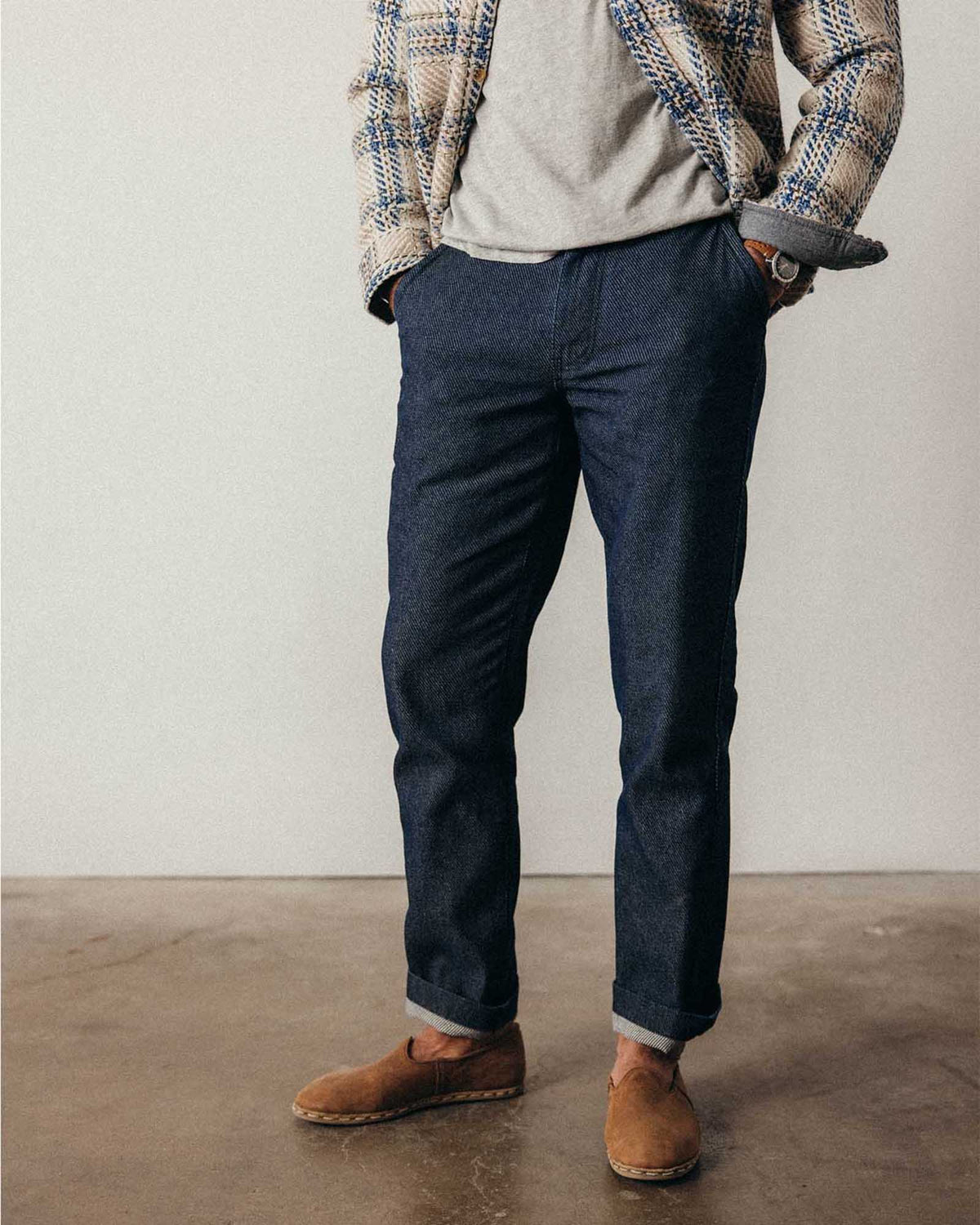 The Morse Pant in Rinsed Indigo Twill
