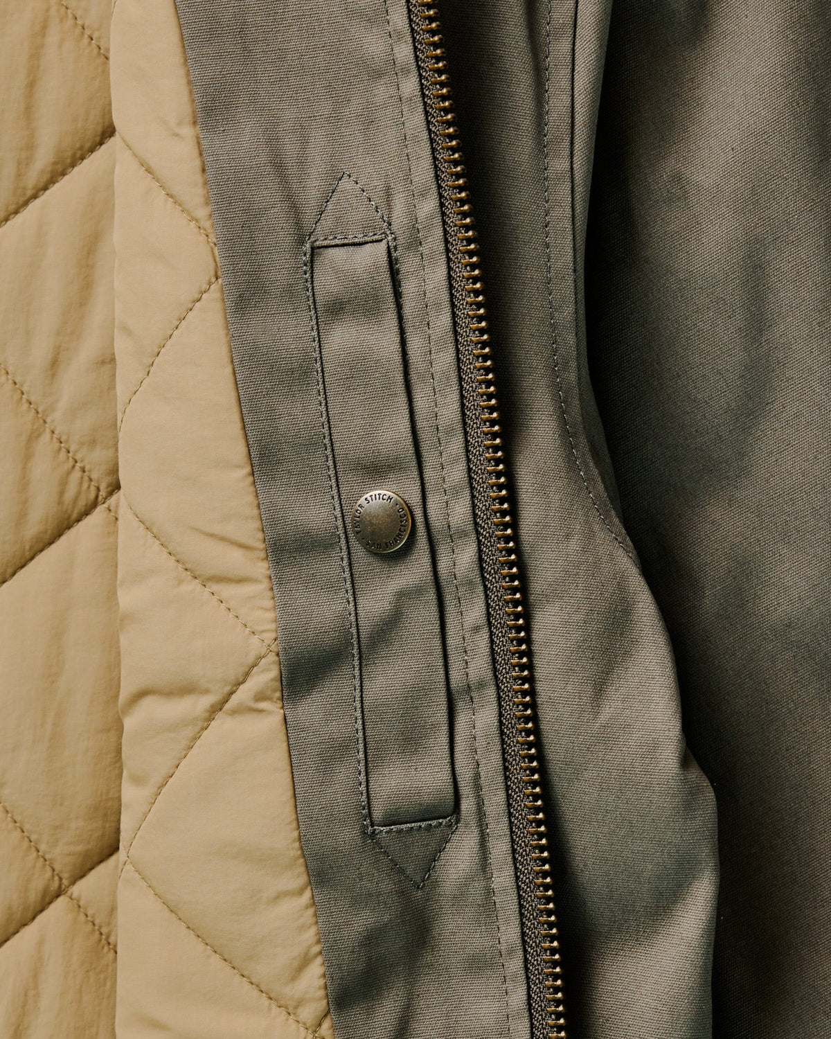 The Insulated Bomber Jacket in Fatigue Olive Dry Wax