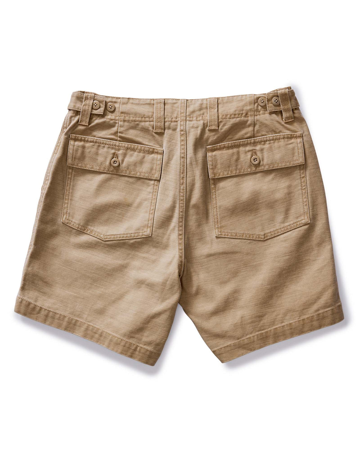 The Surplus Short in Khaki Reverse Sateen