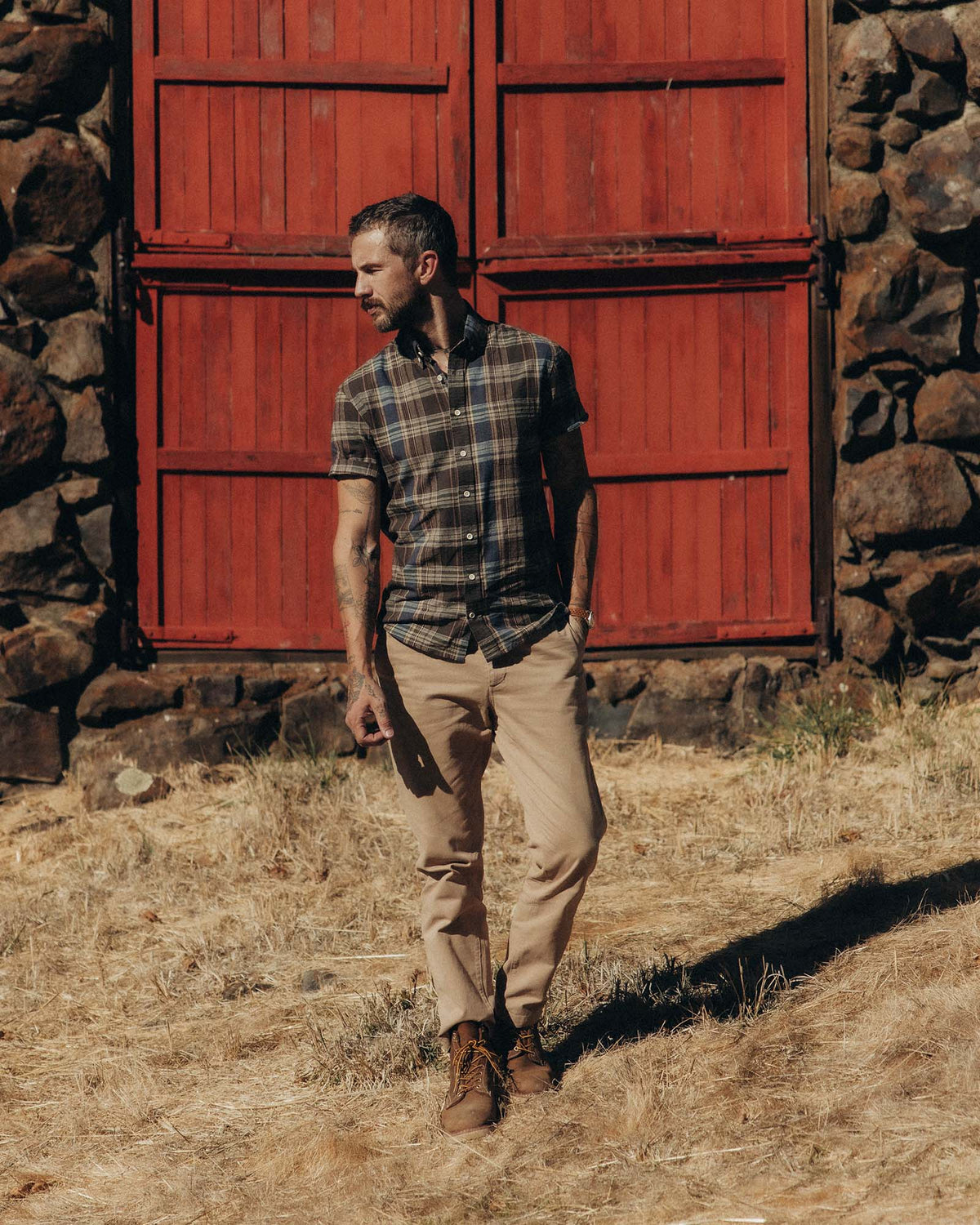 The Short Sleeve Jack in Atlantic Blue Plaid