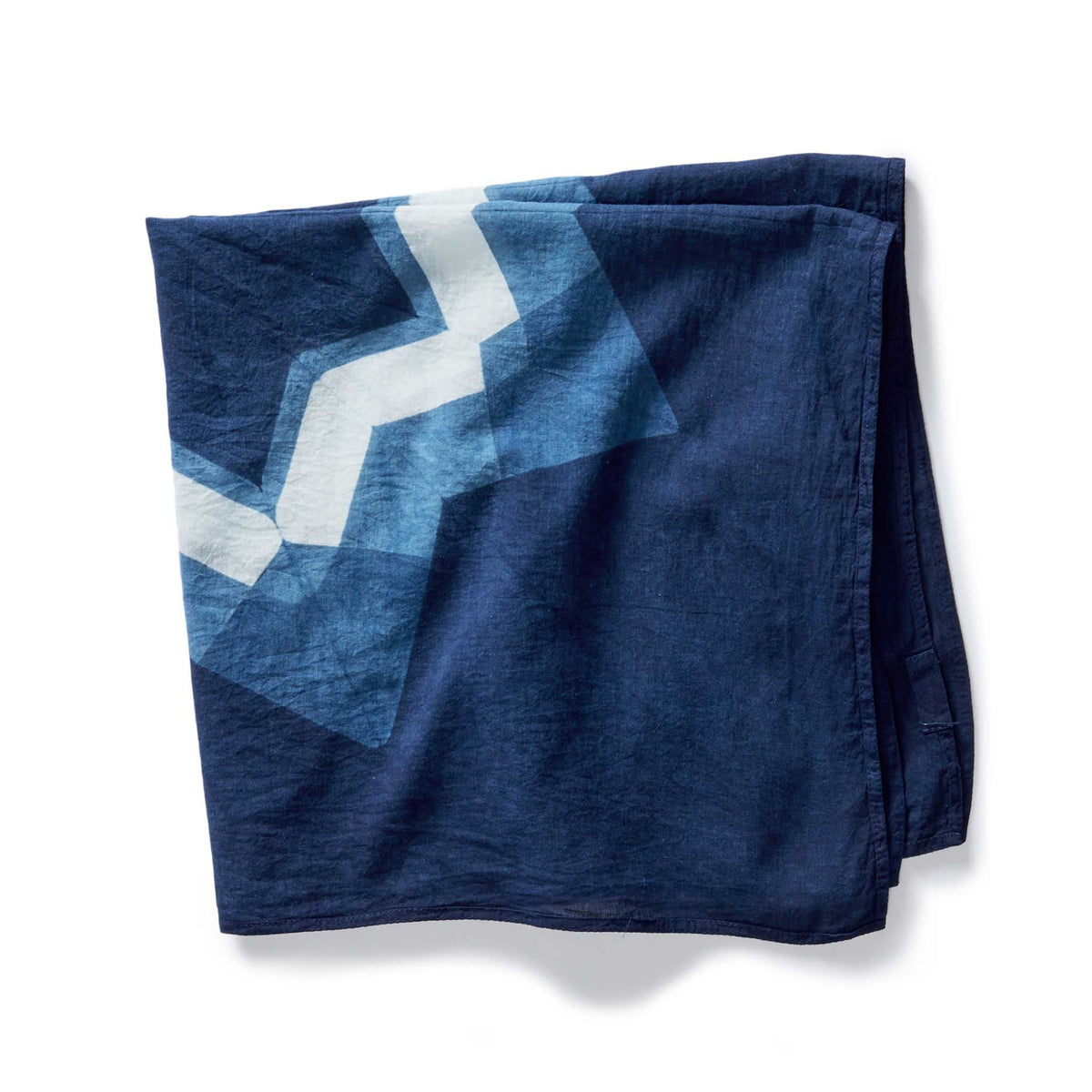 The Hand Dyed Bandana in Indigo Star
