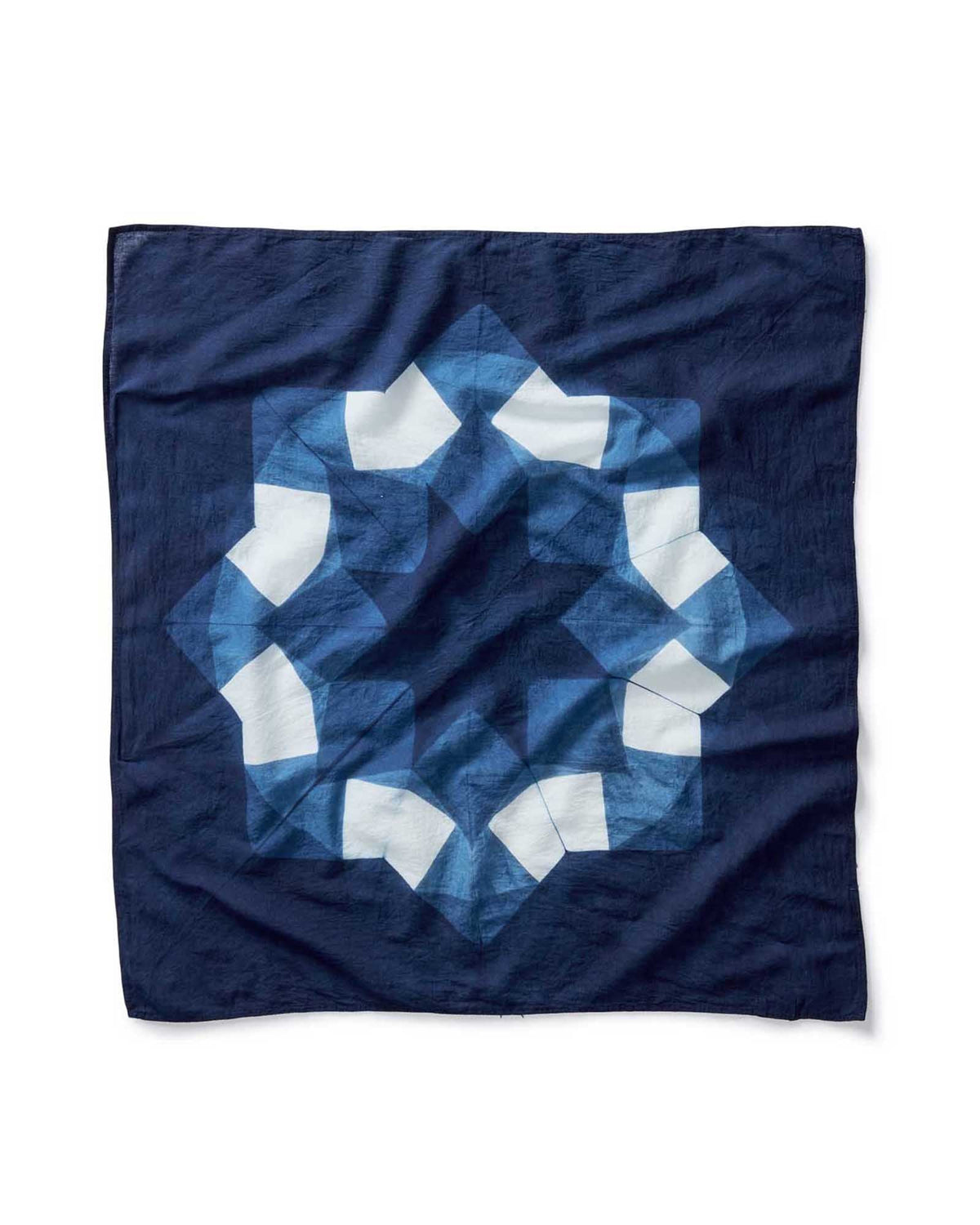 The Hand Dyed Bandana in Indigo Burst