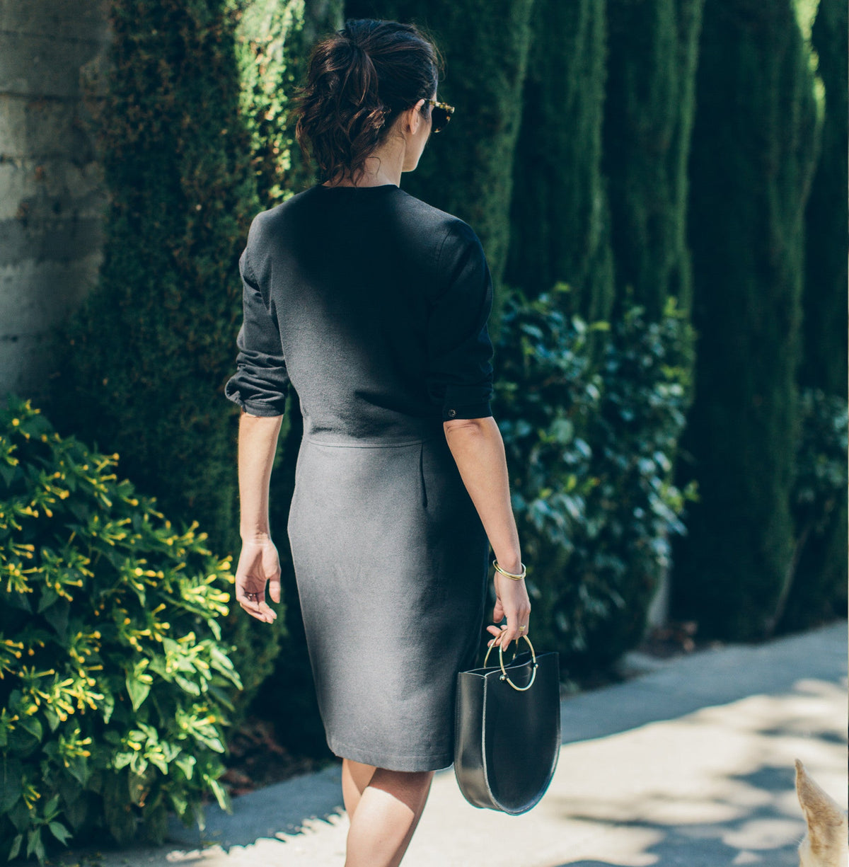 The Juniper Dress in Black Brushed Cotton