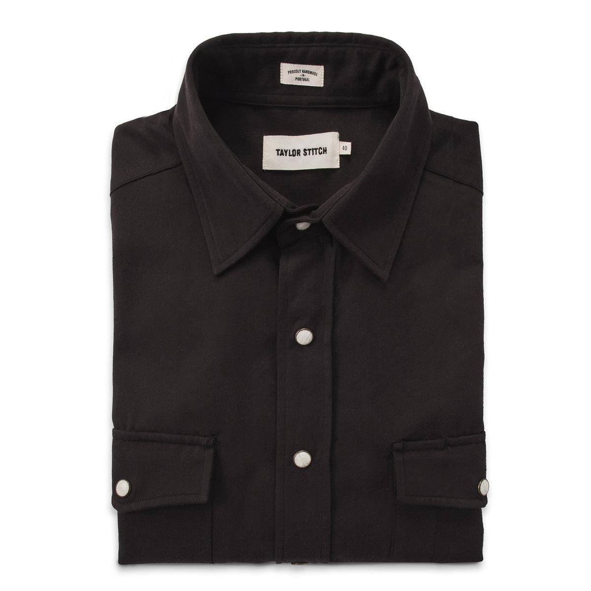 The Glacier Shirt in Sea Washed Black Twill