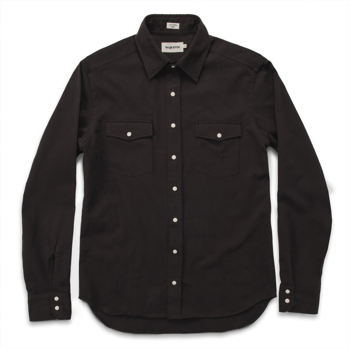 The Glacier Shirt in Sea Washed Black Twill