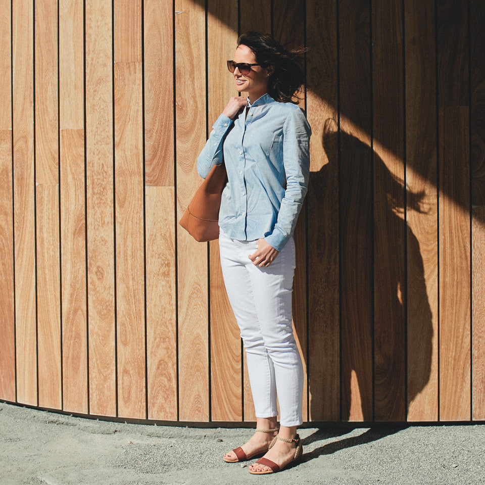 The Caroline in Light Blue Chambray
