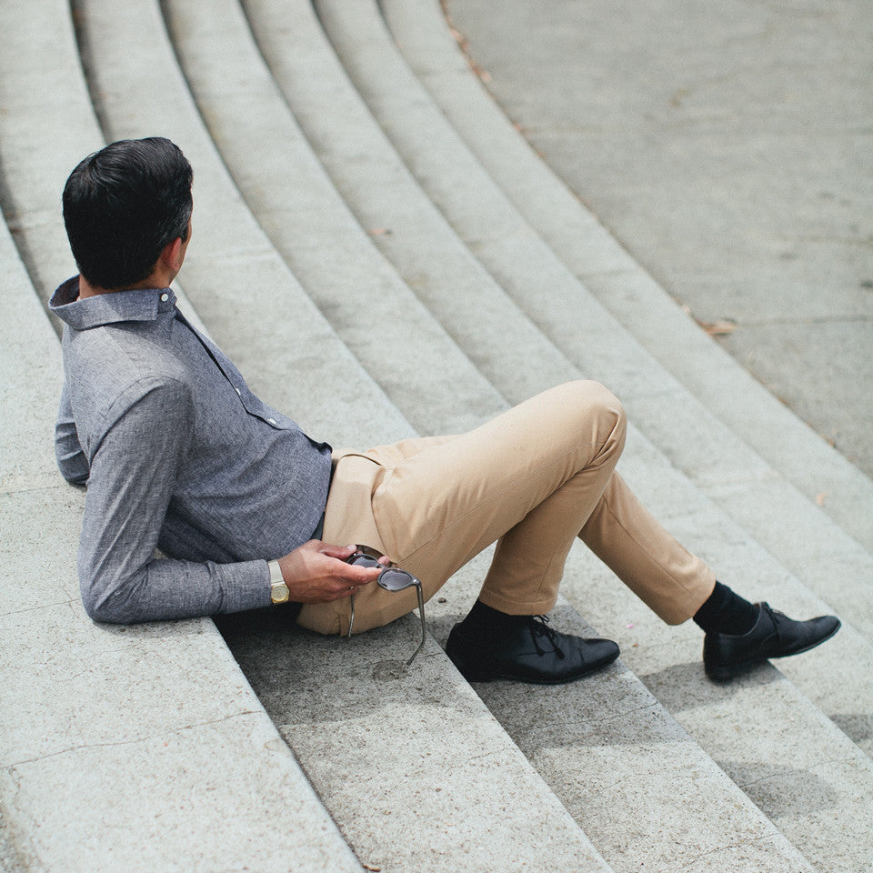 The Hyde in Charcoal Cotton and Linen