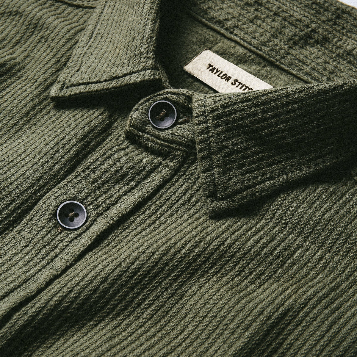 The Utility Shirt in Cone Mills Corded Army