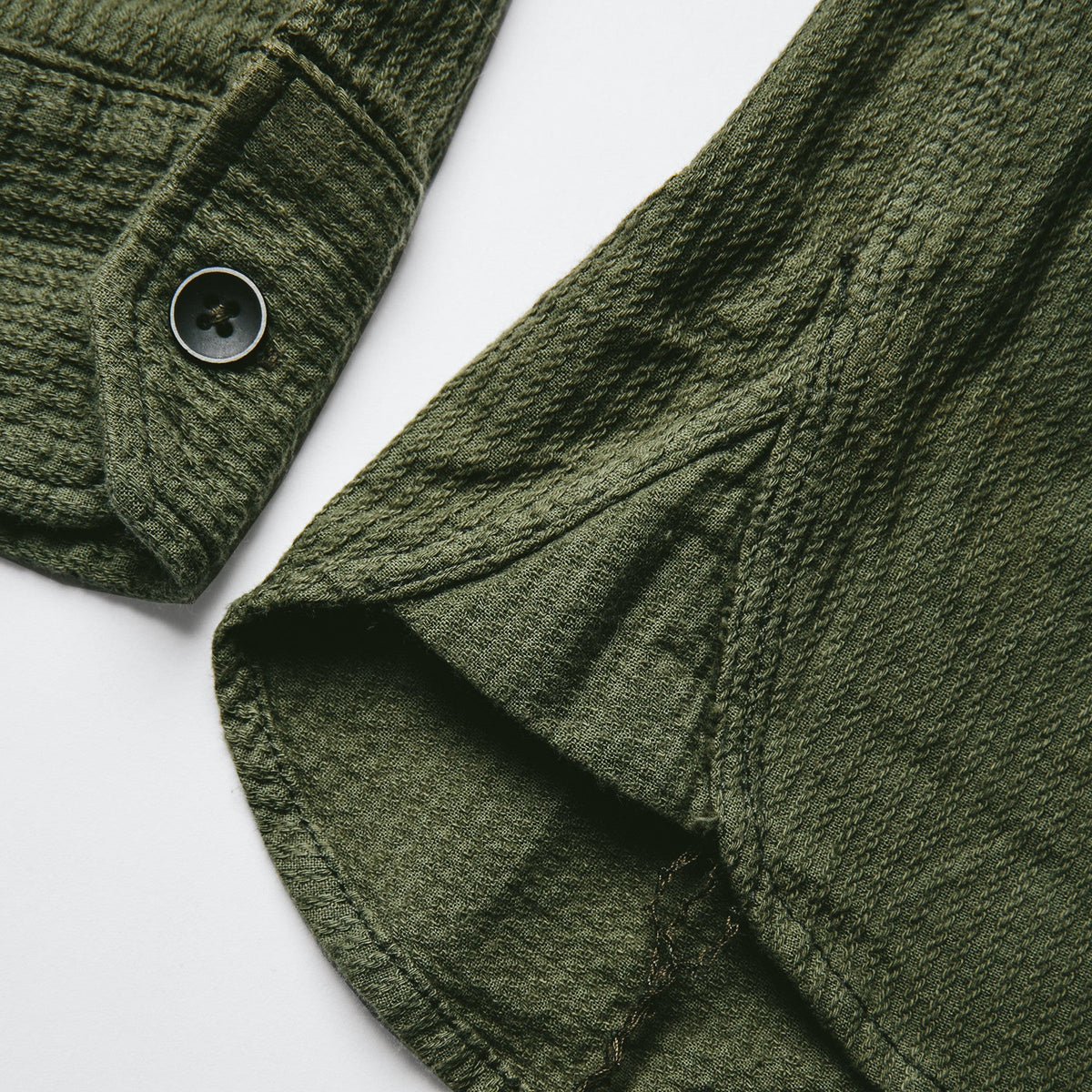 The Utility Shirt in Cone Mills Corded Army