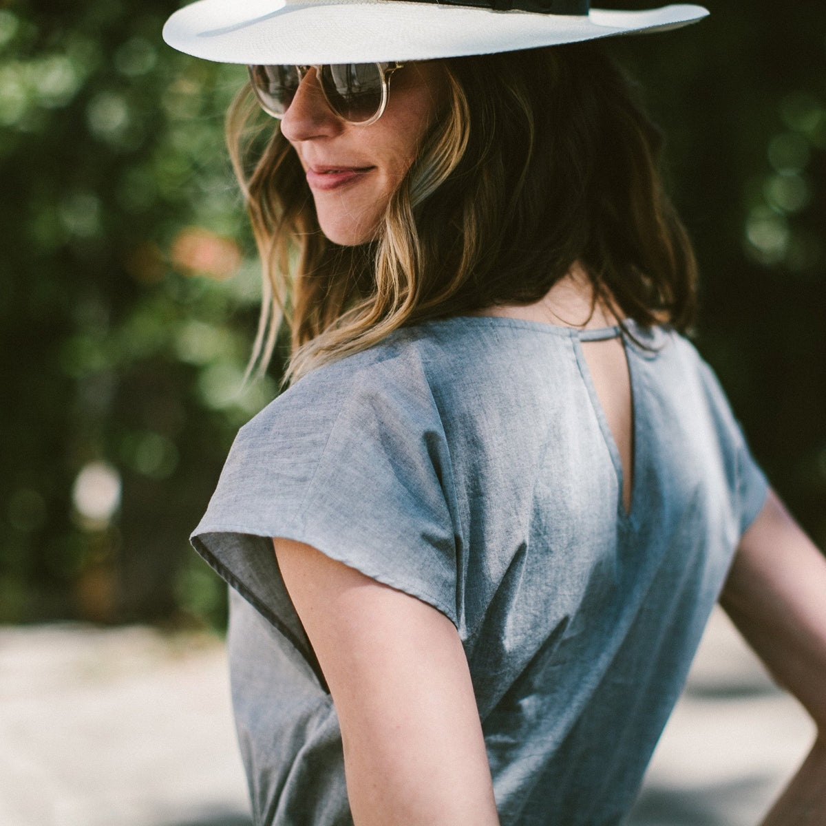 The Mira Dress in Charcoal Cotton
