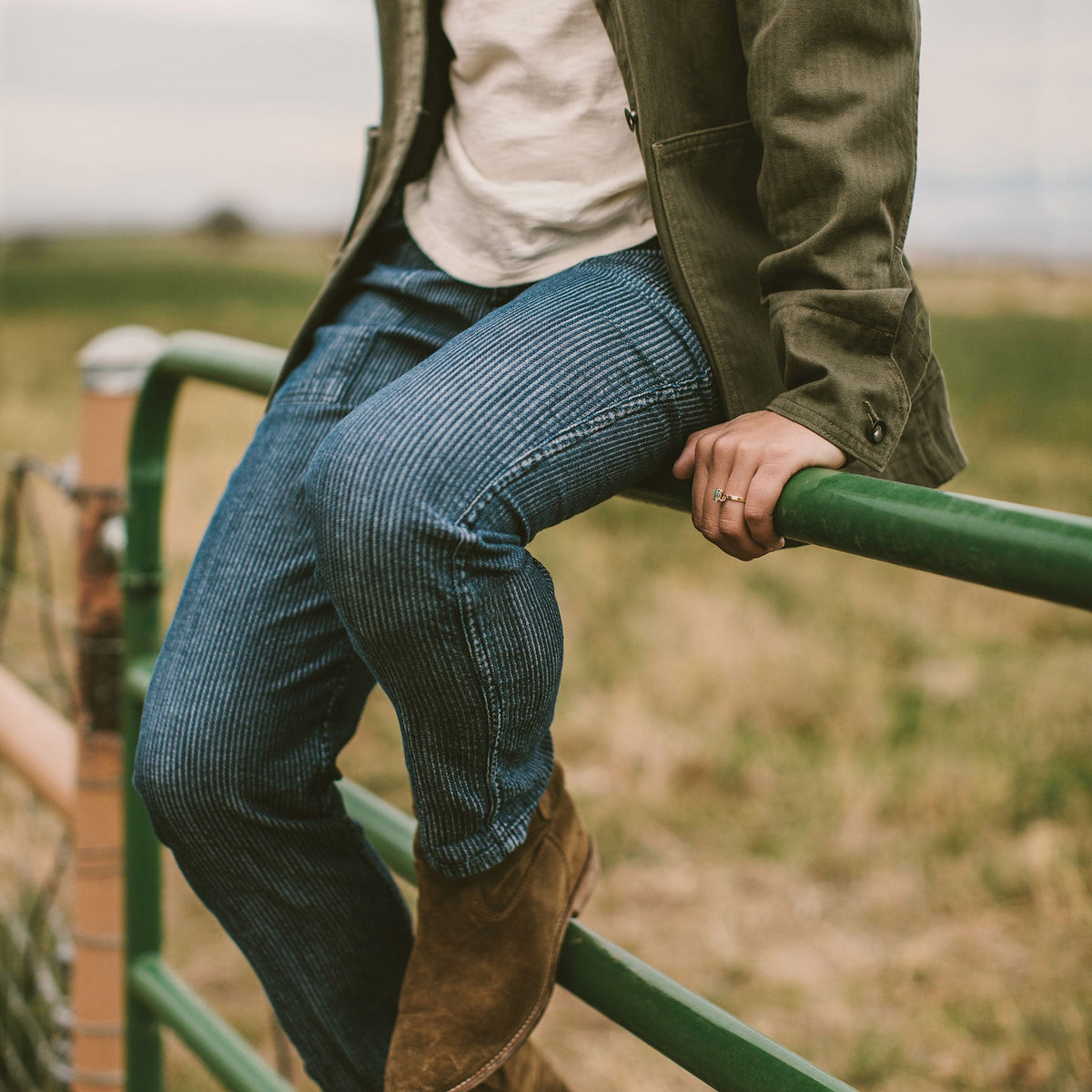 The Cavallo Pant in Corded Denim
