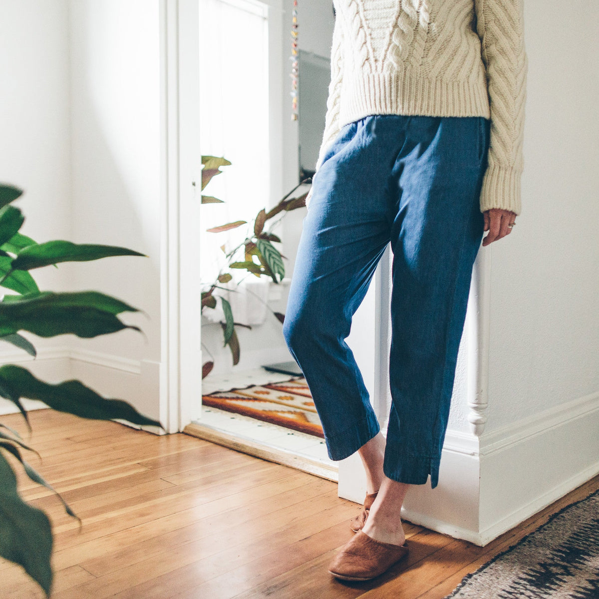 The Isla Pant in Sun Bleached Denim