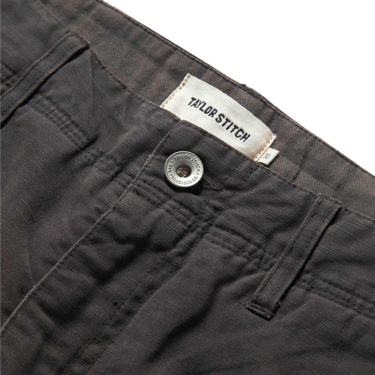The Morse Short in Dark Charcoal Linen