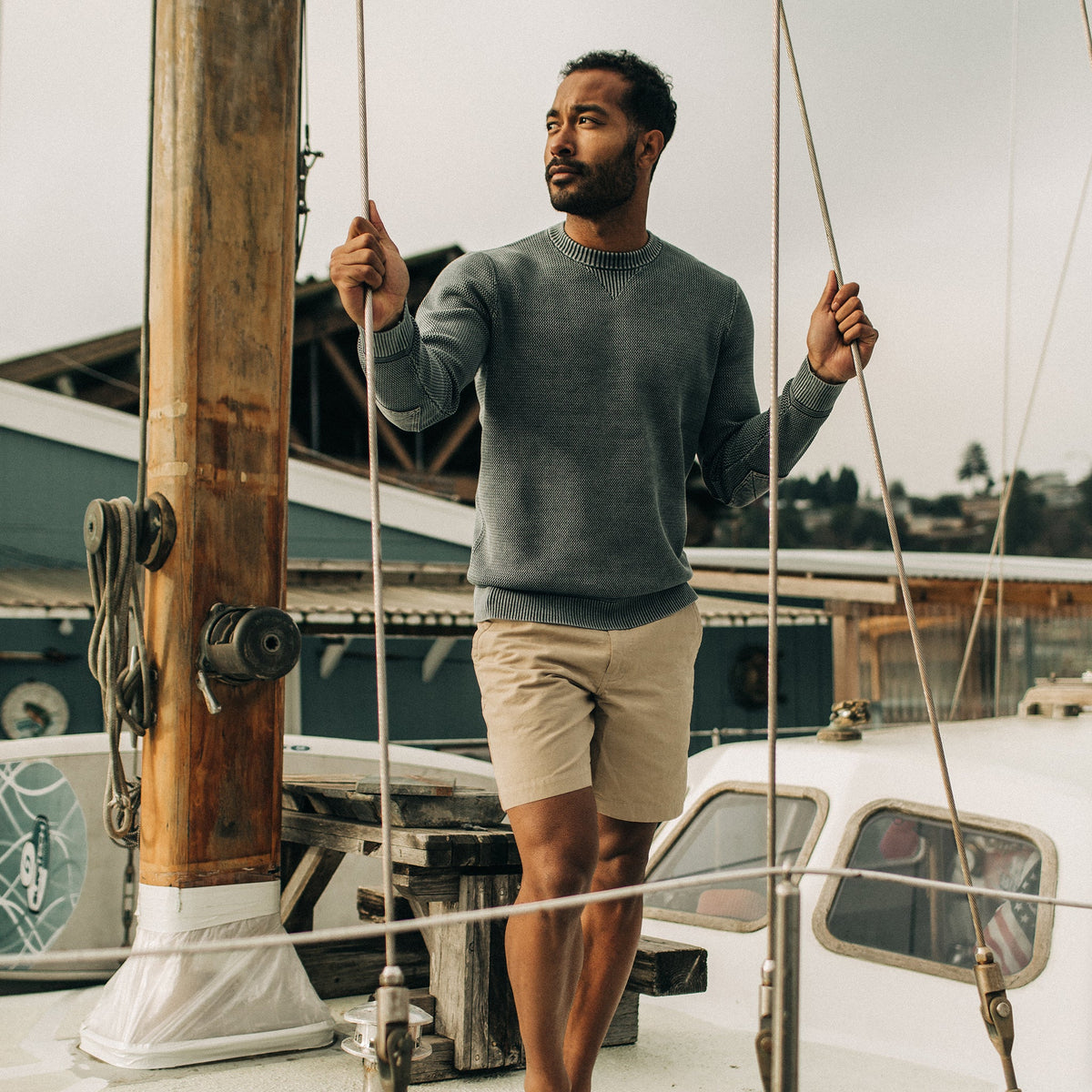 The Morse Short in Sand Linen