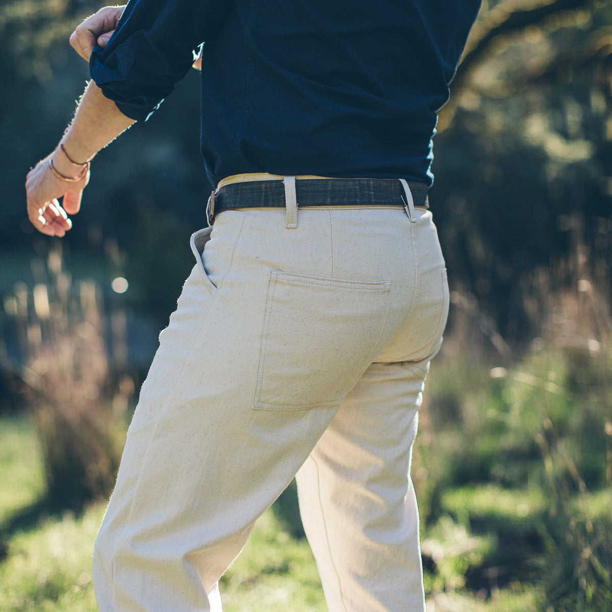 The Camp Pant in Natural Selvage Canvas