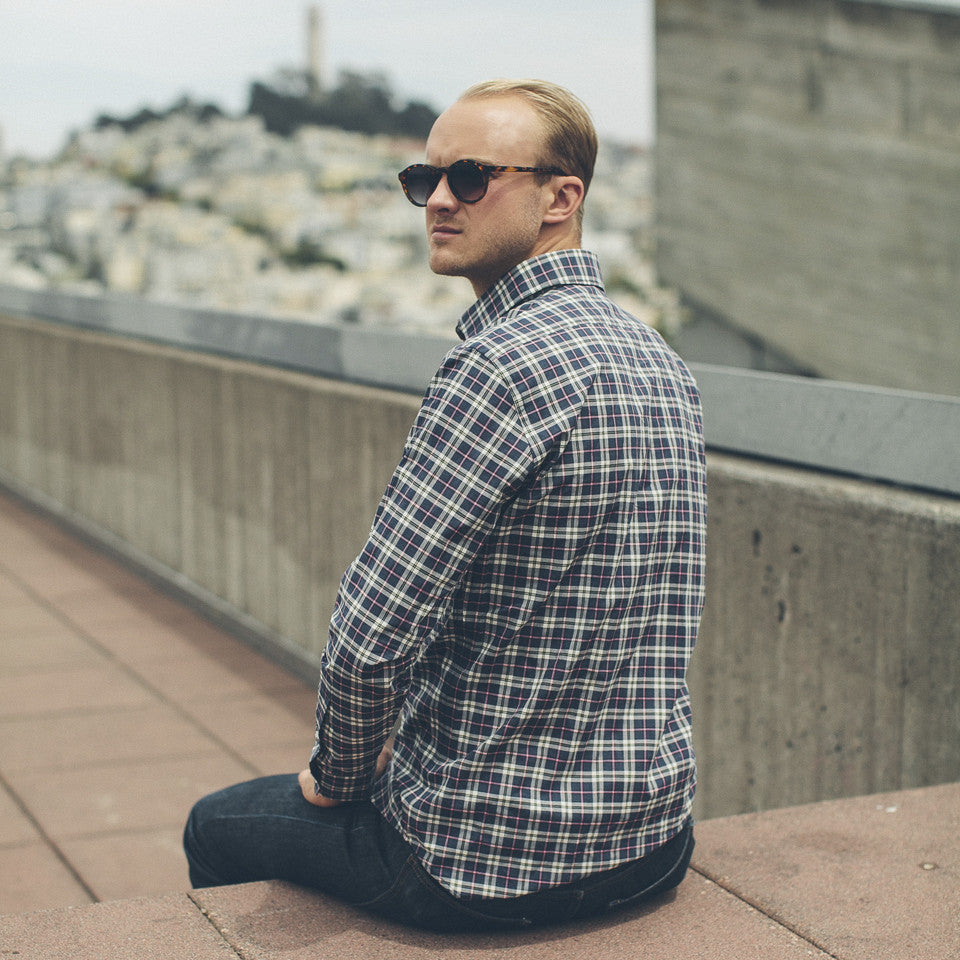 The Hyde in Navy Washed Poplin