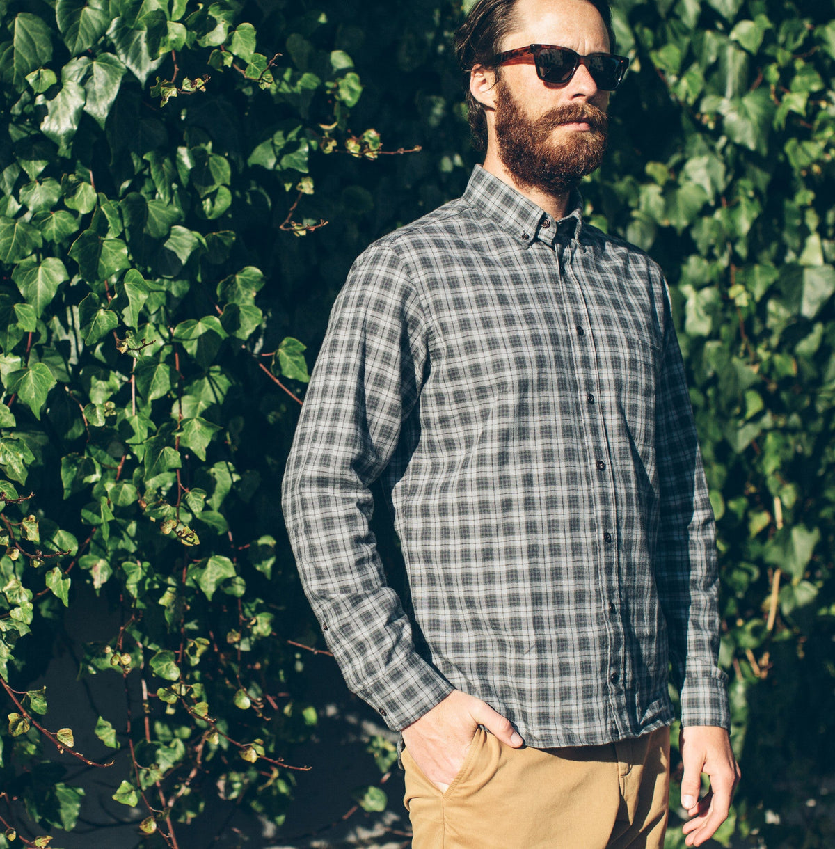 The Jack in Grey & Hunter Green Plaid