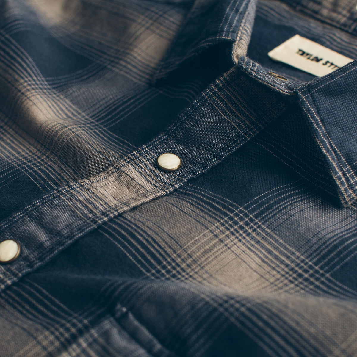 The Glacier Shirt in Navy & Grey Shadow Plaid