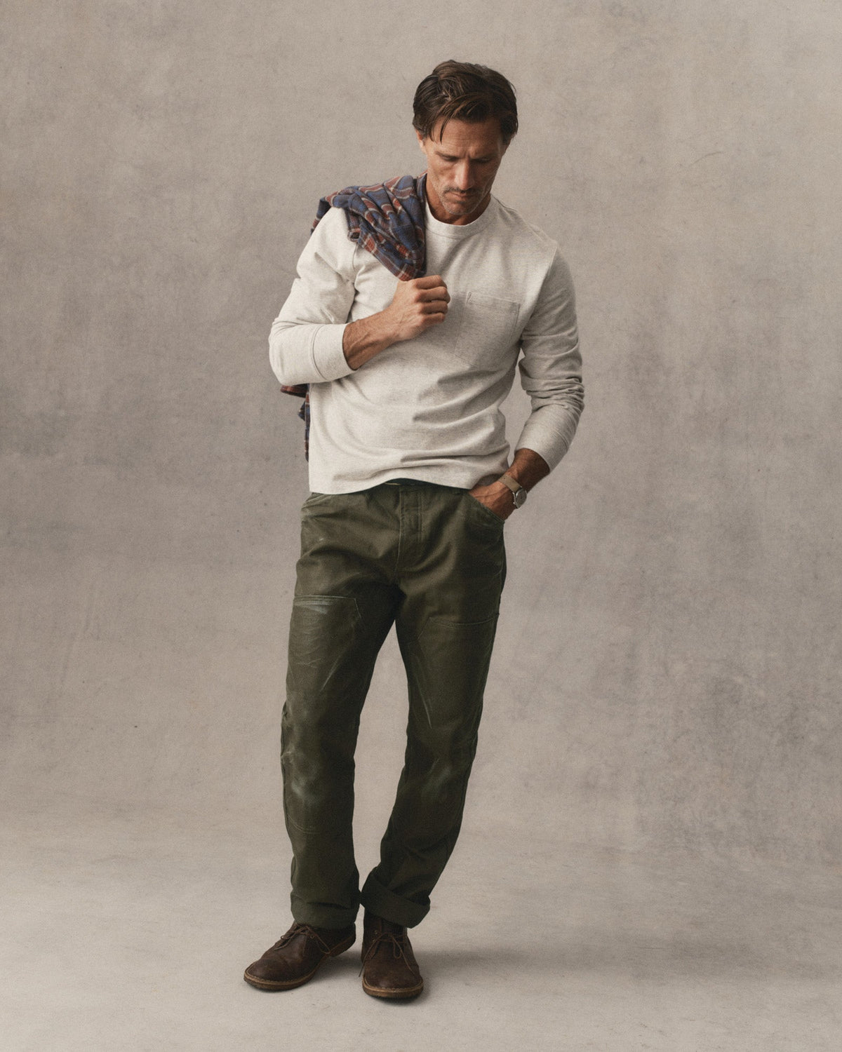 The Good Acre Chore Pant in Olive Canvas