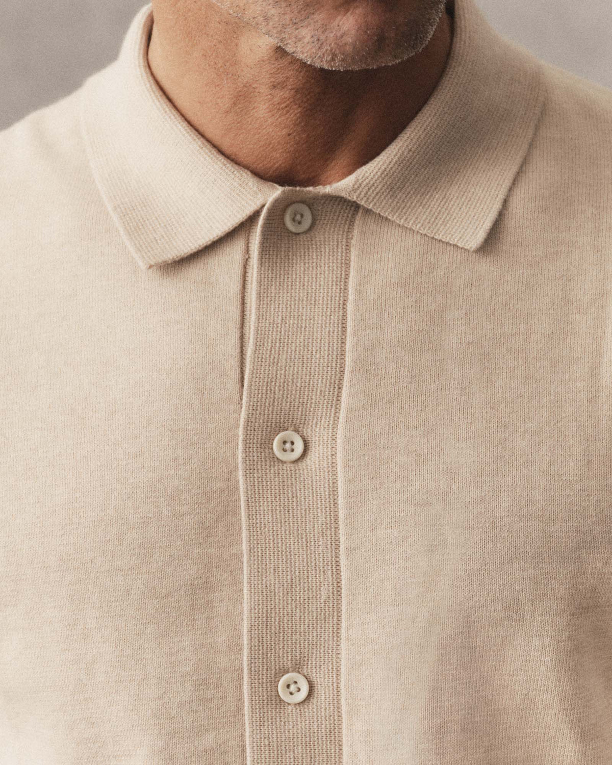 The Nichols Polo in Sable Cotton Cashmere