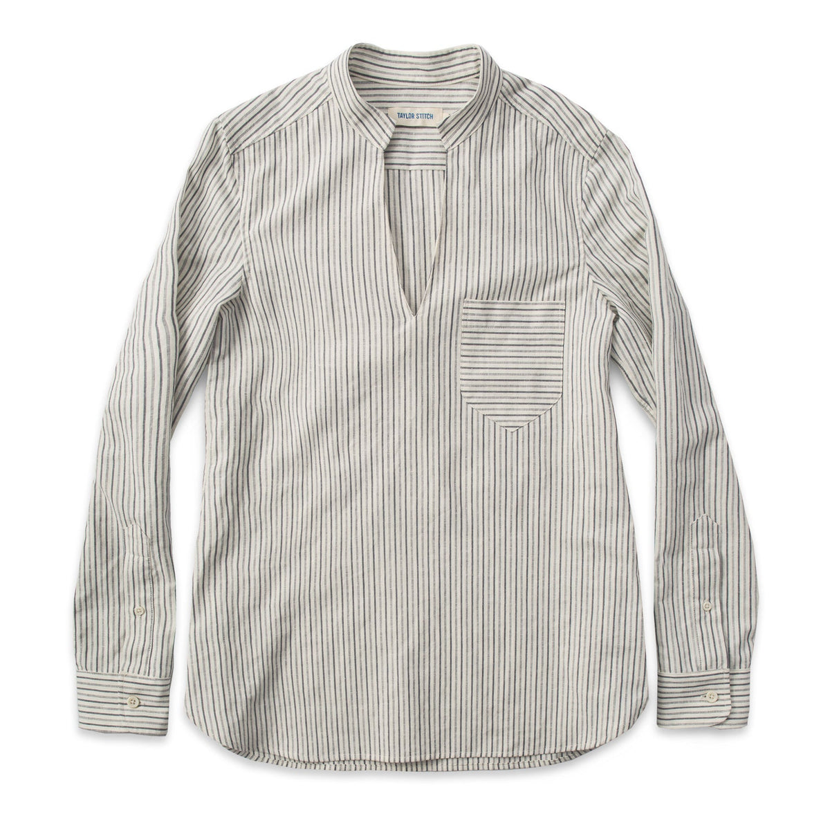 The Edie Popover in French Ticking Stripe