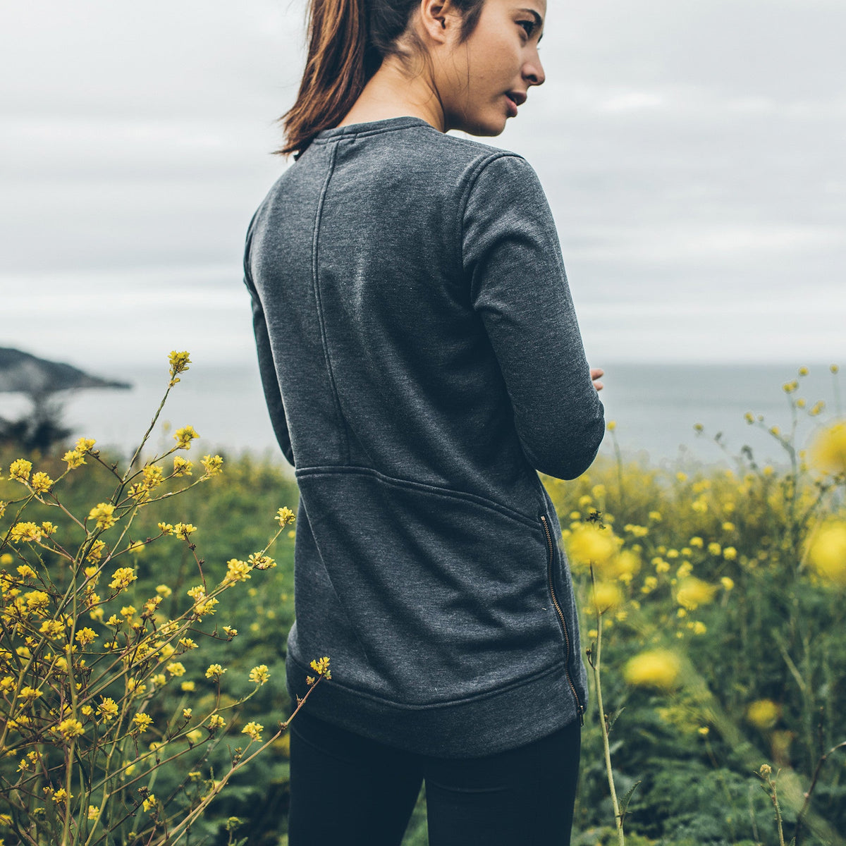 The Chandler Sweatshirt in Indigo Melange