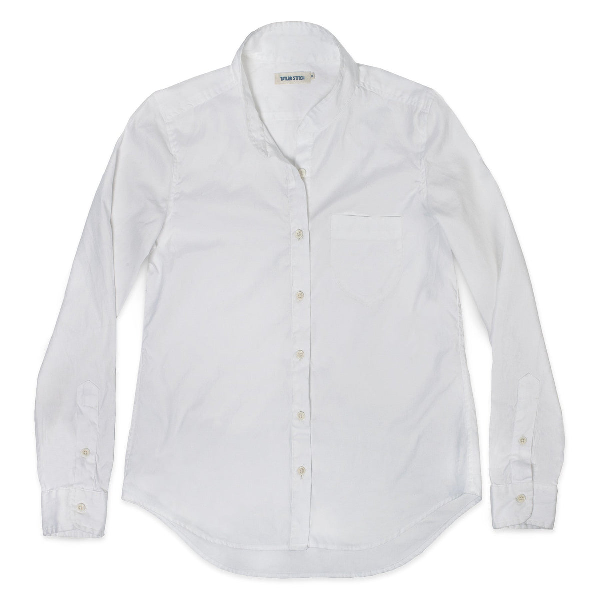 The Caroline in White Pinpoint Oxford