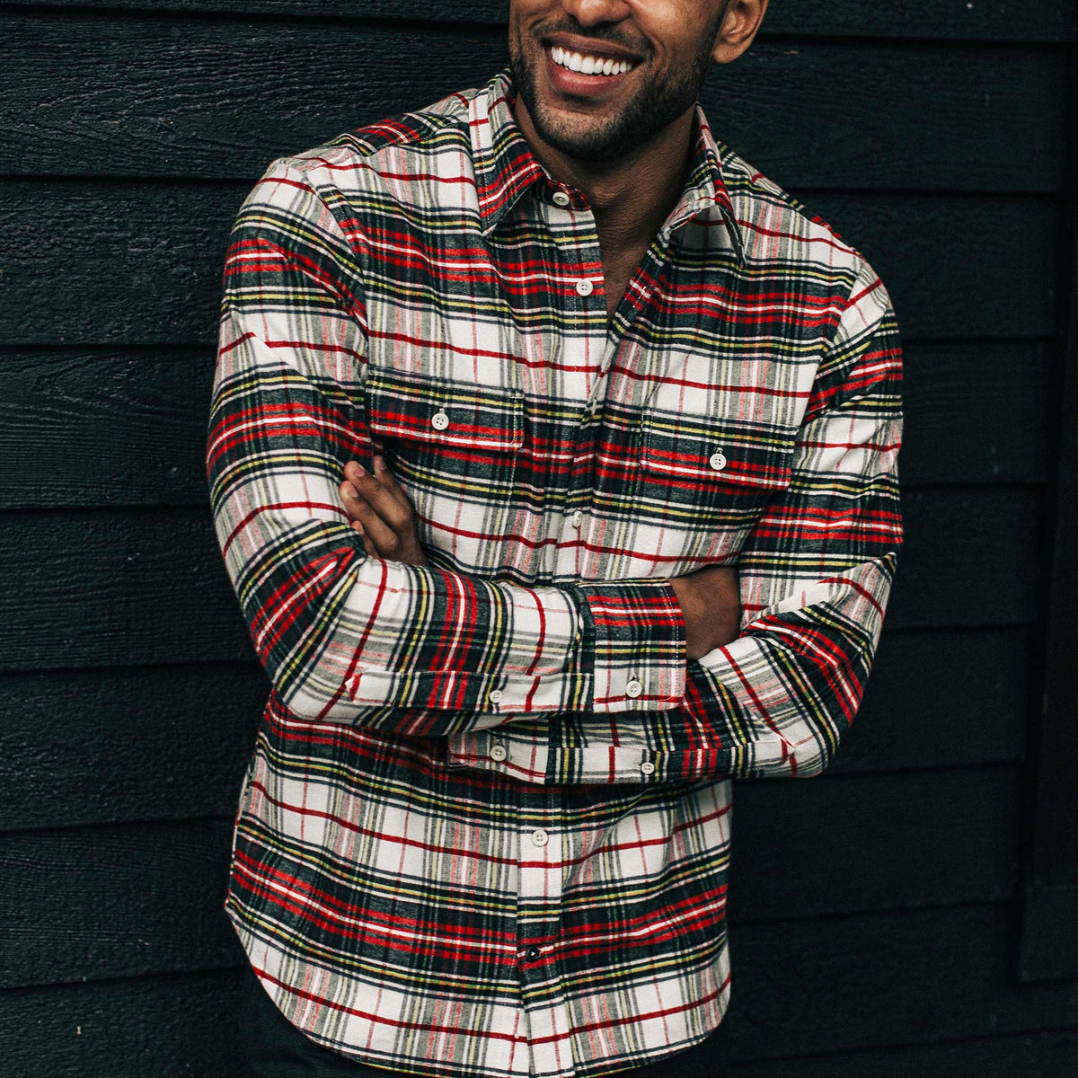 The Yosemite Shirt in White Tartan
