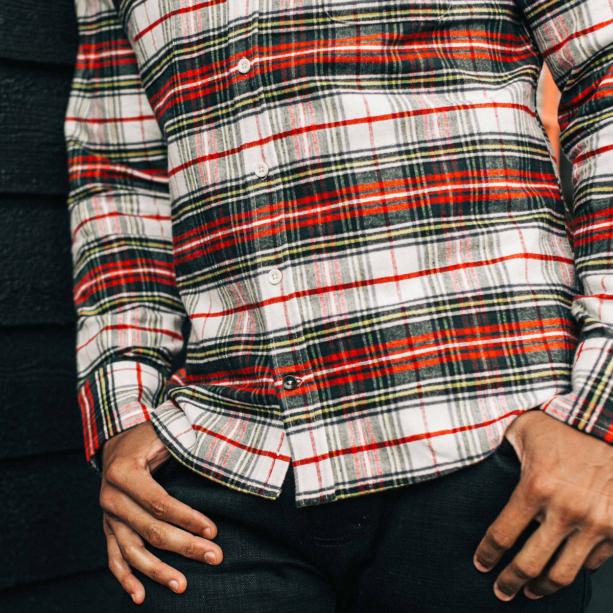 The Yosemite Shirt in White Tartan