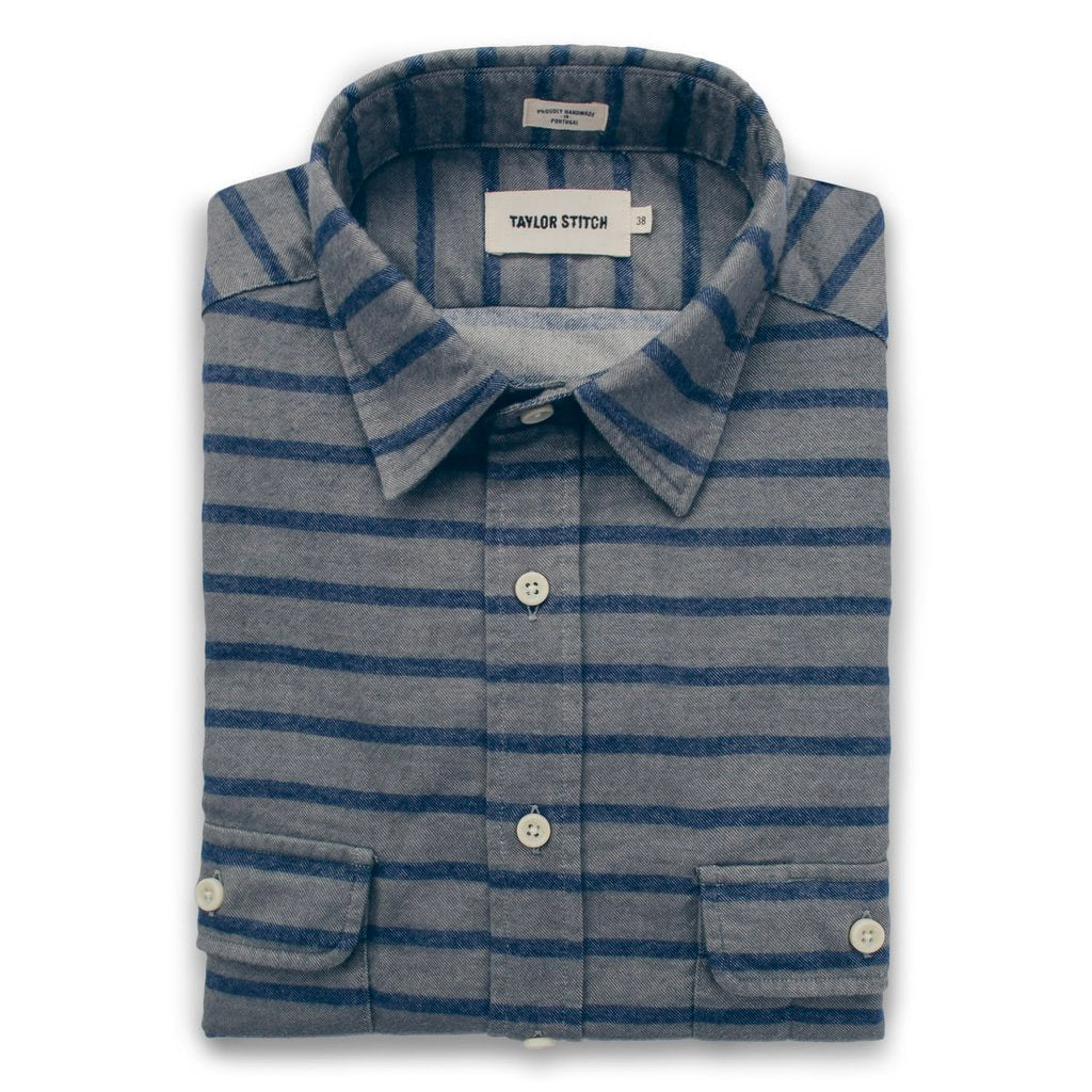 The California in Ash & Navy Stripe