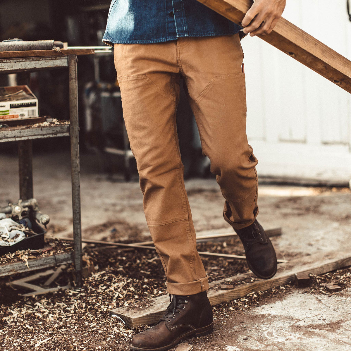The Chore Pant in Washed Camel