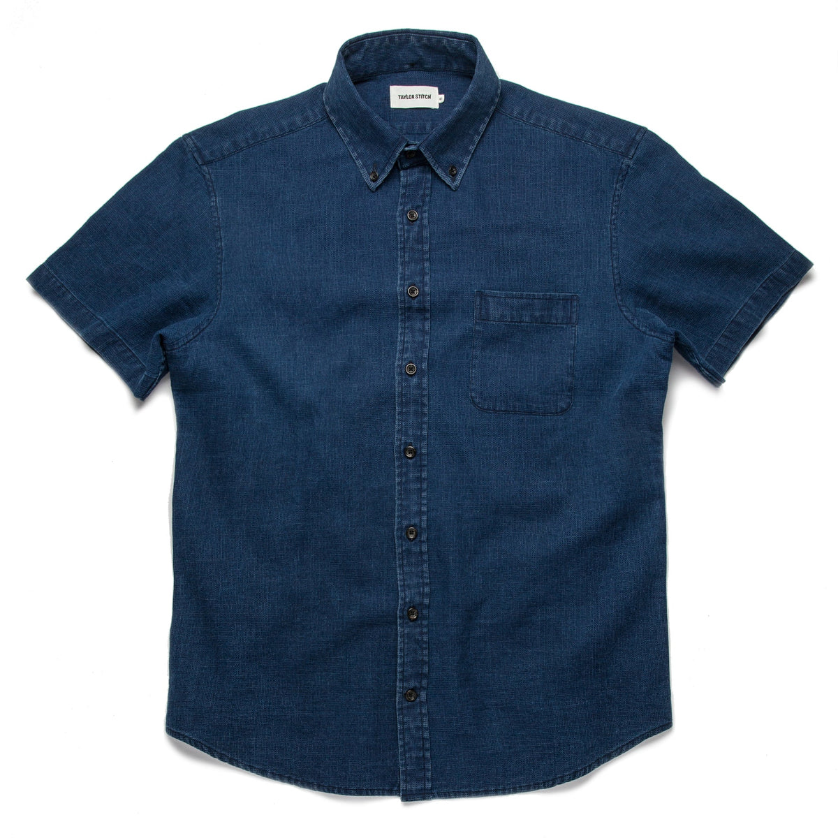 The Short Sleeve Jack in Mini Indigo Waffle
